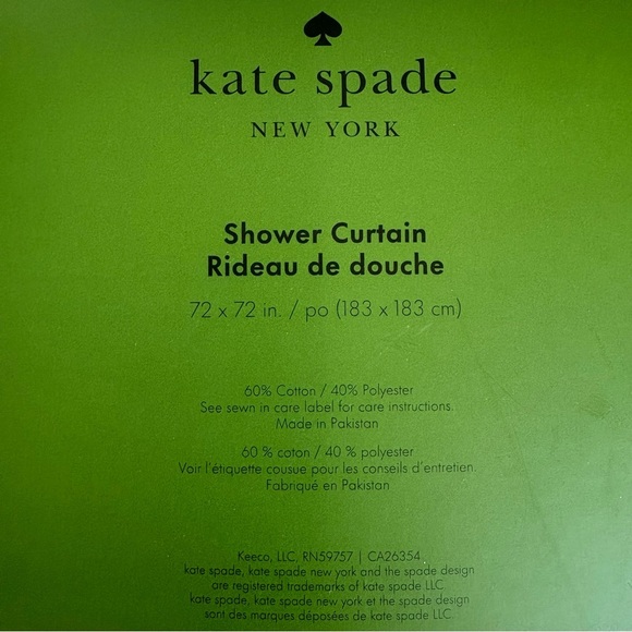 Kate Spade Dragonfly Shower Curtain Blue Purple White NWT - Picture 5 of 5